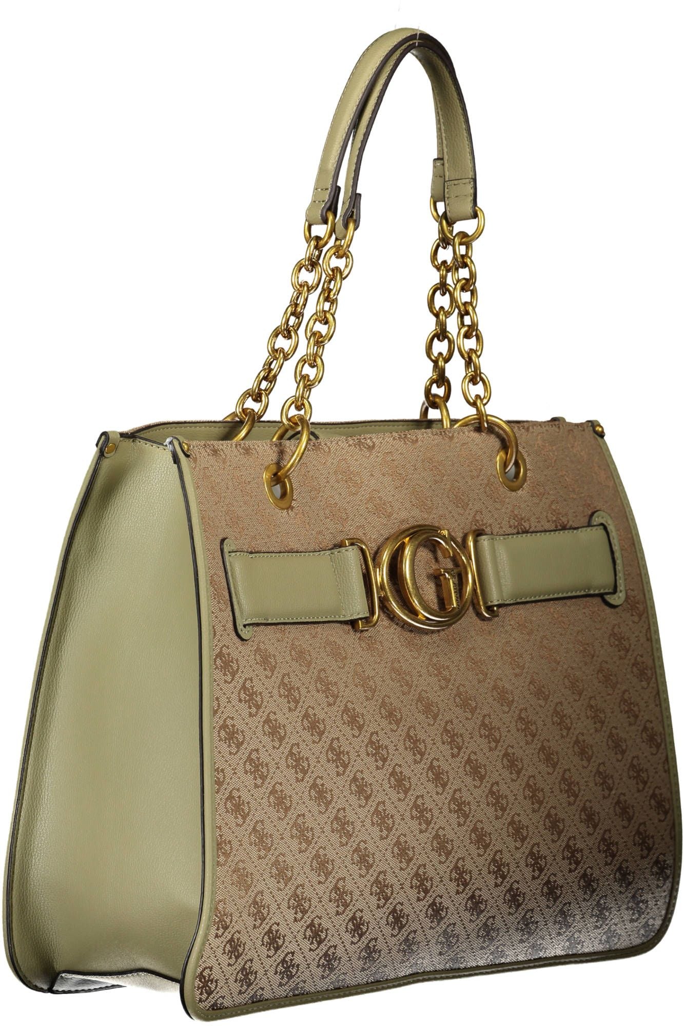 Guess Elegant Green Polyester Handbag with Logo Detail - Luksusmuotia Guess Jeans - Tutustu YVES JAVANNI® 