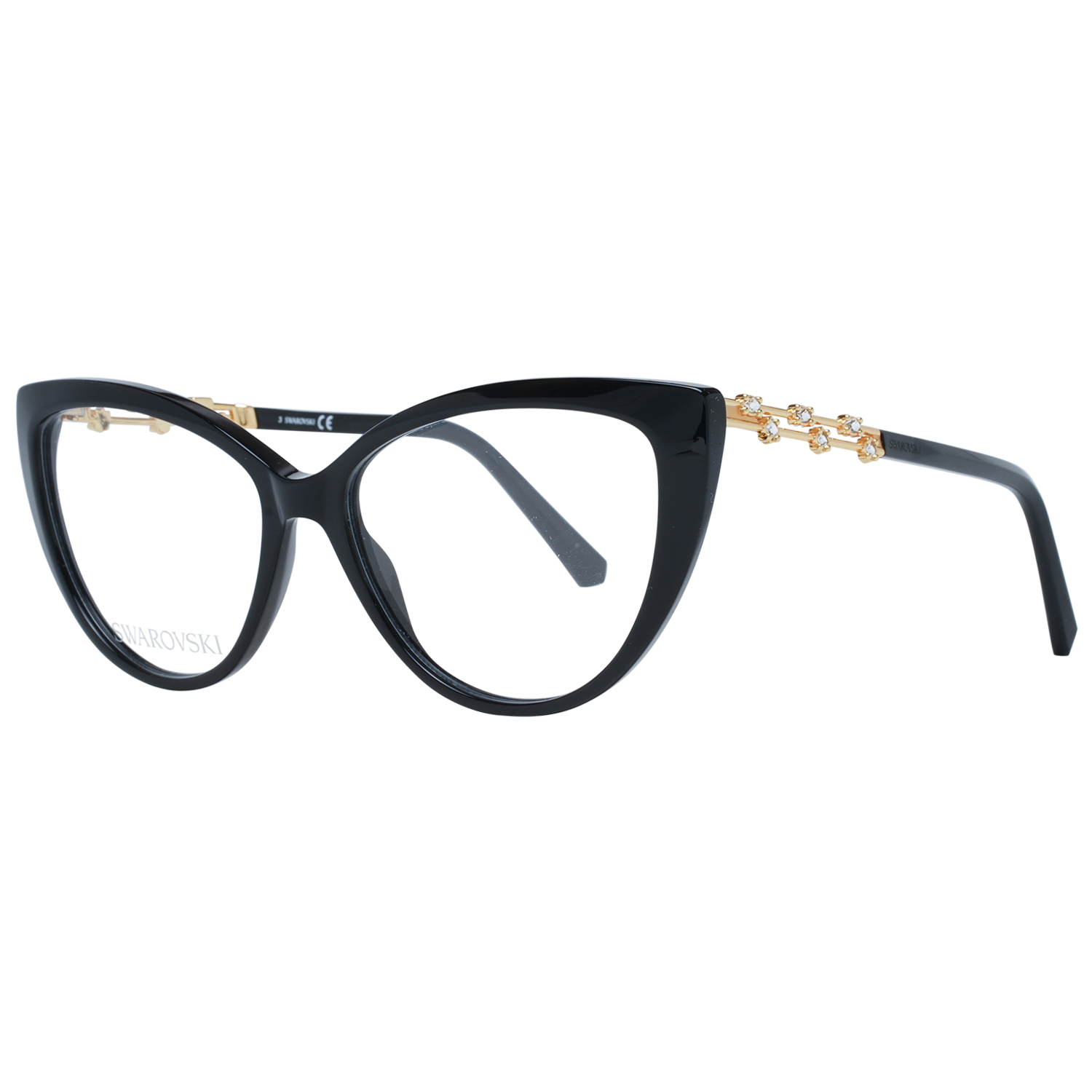 Swarovski Elegant Black Cat Eye Designer Eyeglasses - Luksuslaukut ja asusteet Swarovski - Tutustu YVES JAVANNI® 