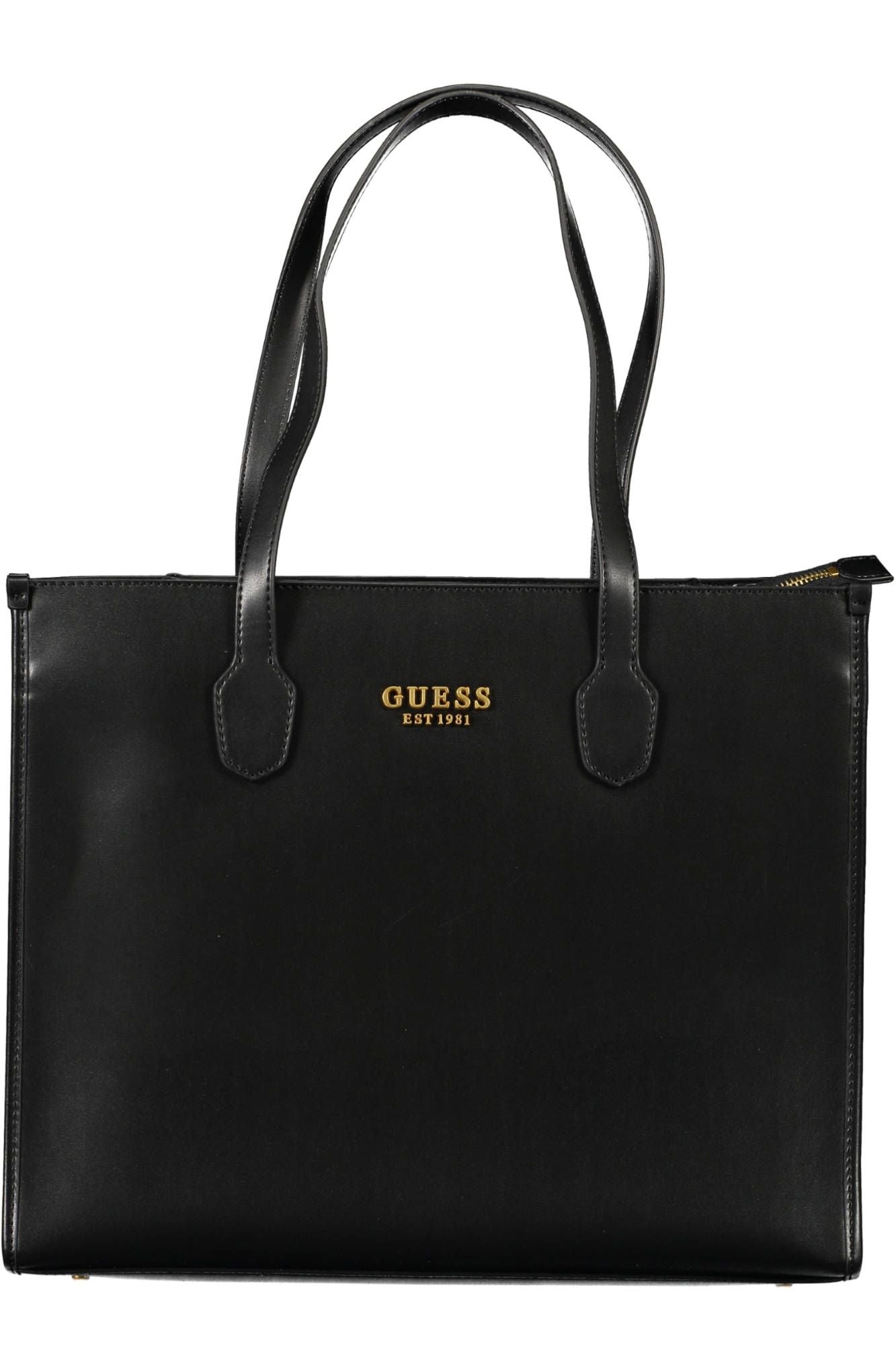 Guess Chic Black Polyurethane Shoulder Bag - Luksusmuotia Guess Jeans - Tutustu YVES JAVANNI® 