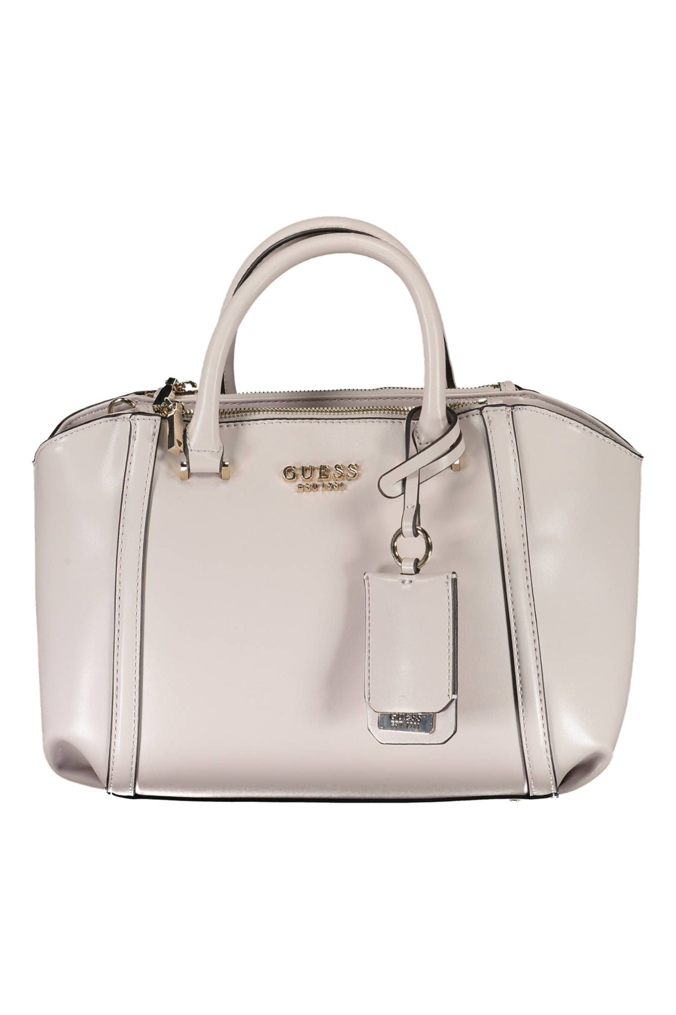 Guess Jeans Elegant Gray Handbag with Contrasting Accents - Luksusmuotia Guess Jeans - Tutustu YVES JAVANNI® 