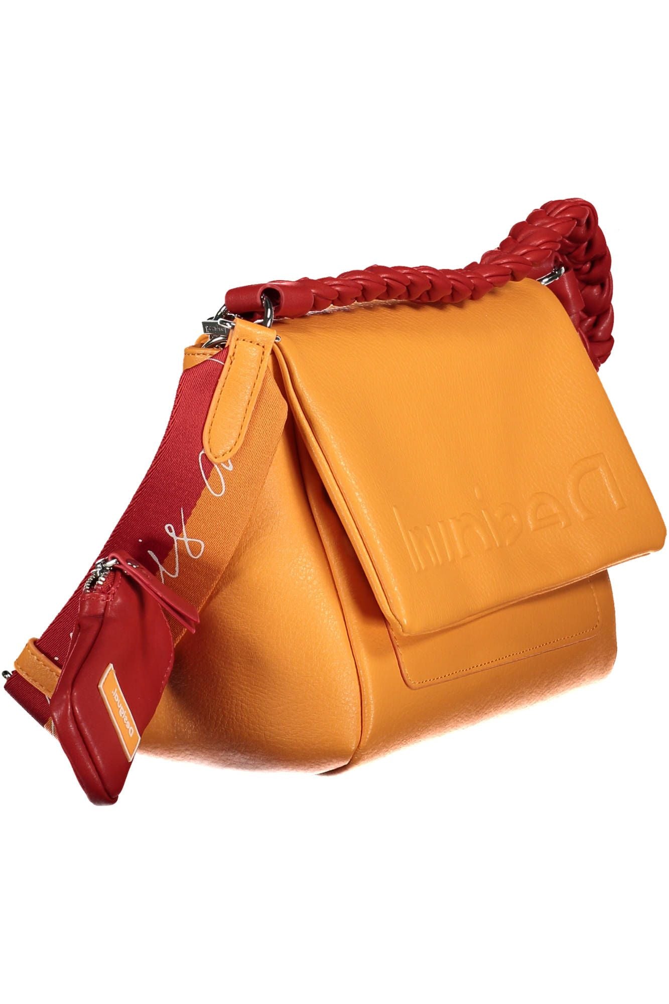 Desigual Chic Orange Shoulder Bag with Contrasting Details - Luksusmuotia Desigual - Tutustu YVES JAVANNI® 