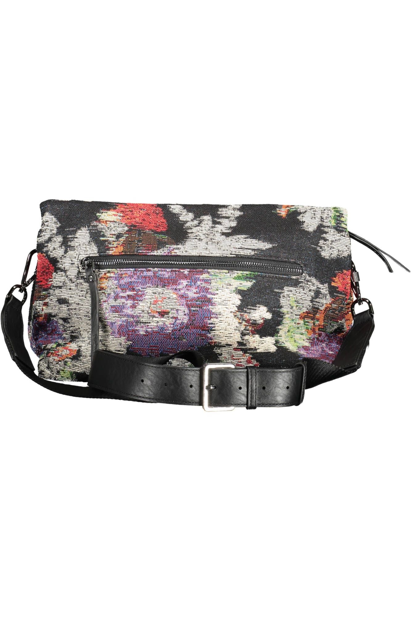 Desigual Chic Black Cotton Handbag with Contrasting Details - Luksusmuotia Desigual - Tutustu YVES JAVANNI® 