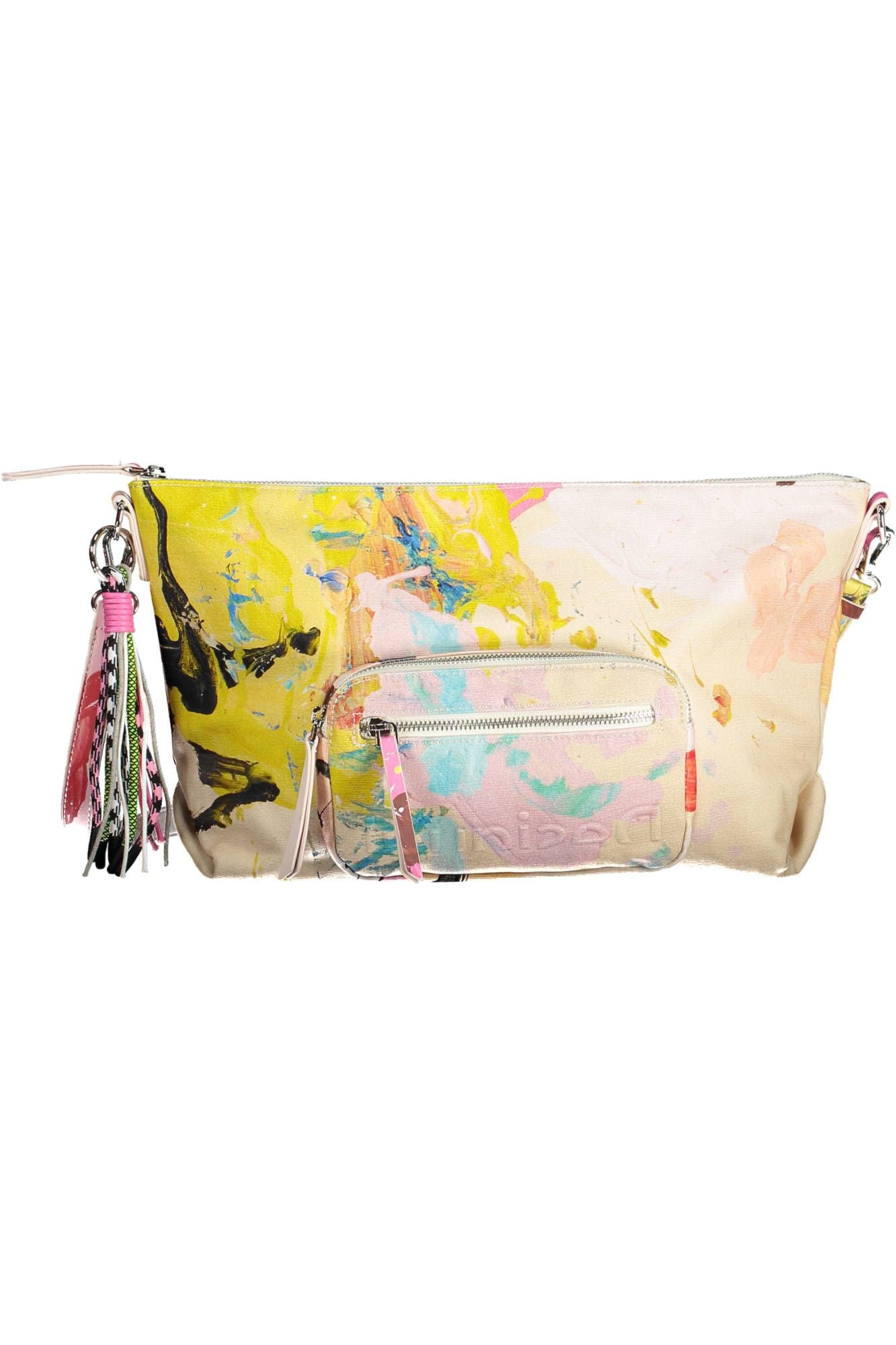 Desigual Chic White Contrasting Detail Shoulder Bag - Luksusmuotia Desigual - Tutustu YVES JAVANNI® 