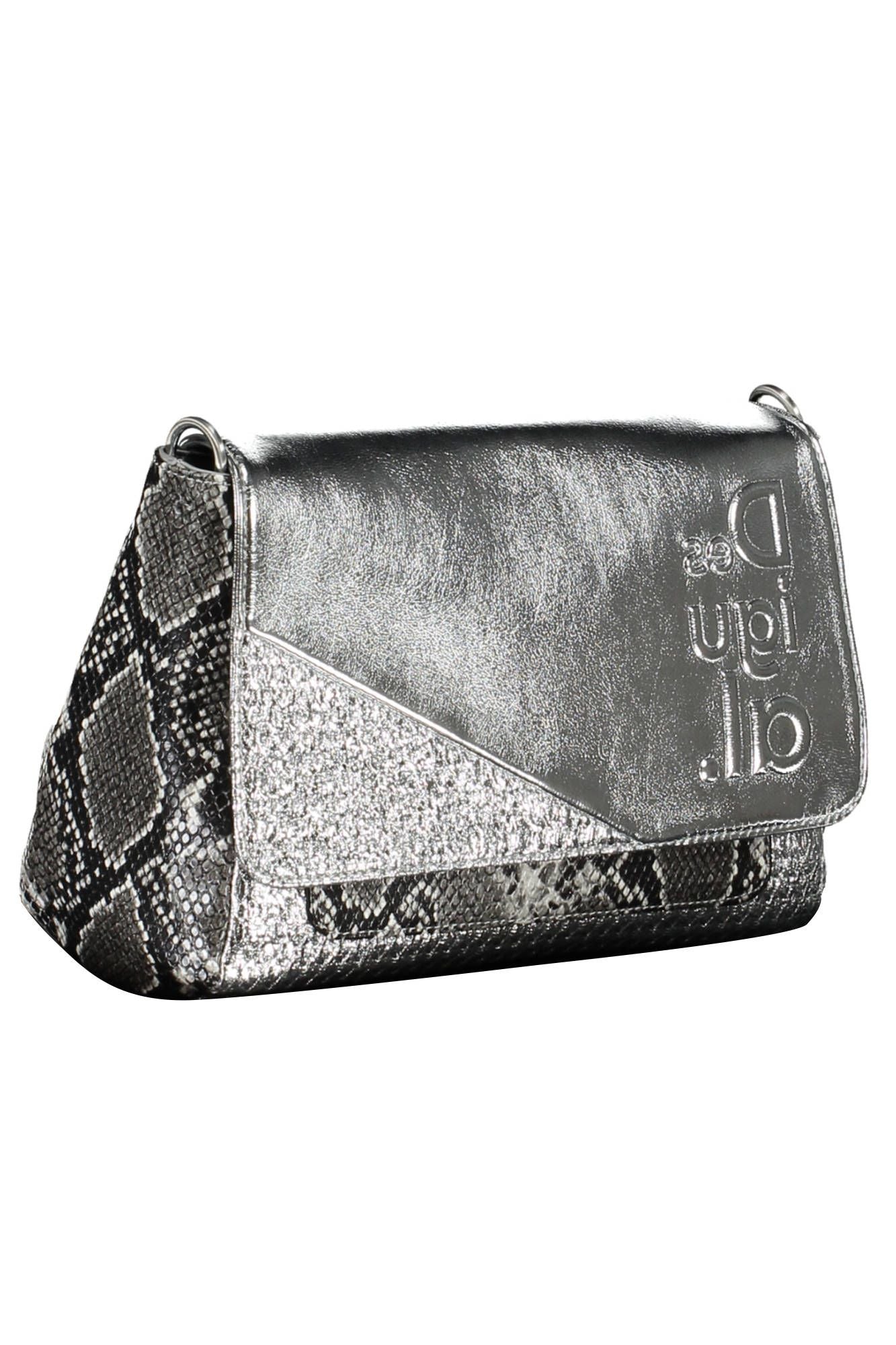 Desigual Elegant Silver Polyurethane Handbag - Luksusmuotia Desigual - Tutustu YVES JAVANNI® 