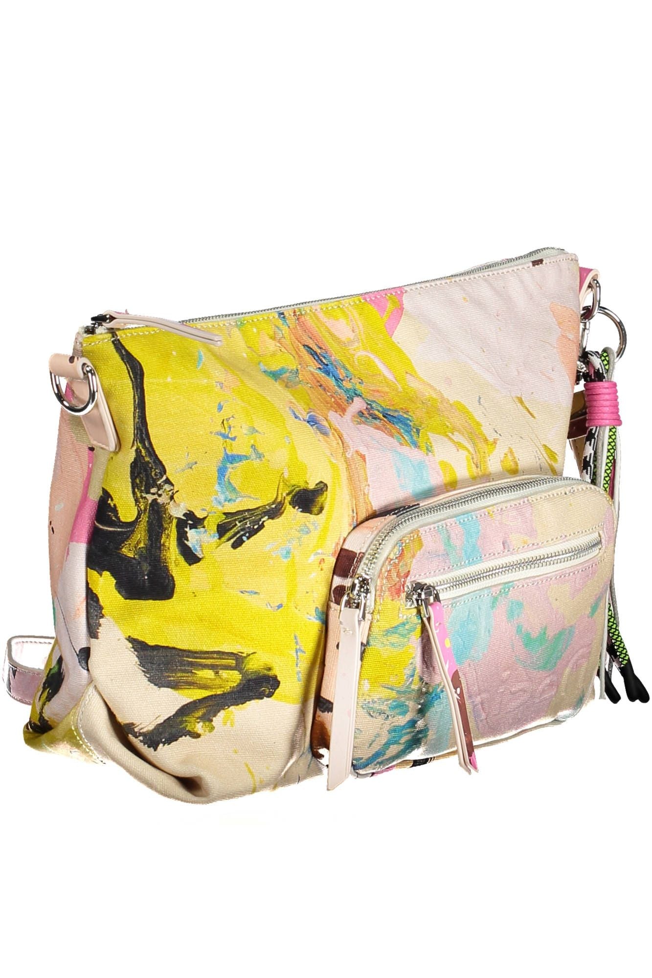 Desigual Chic White Contrasting Detail Shoulder Bag - Luksusmuotia Desigual - Tutustu YVES JAVANNI® 