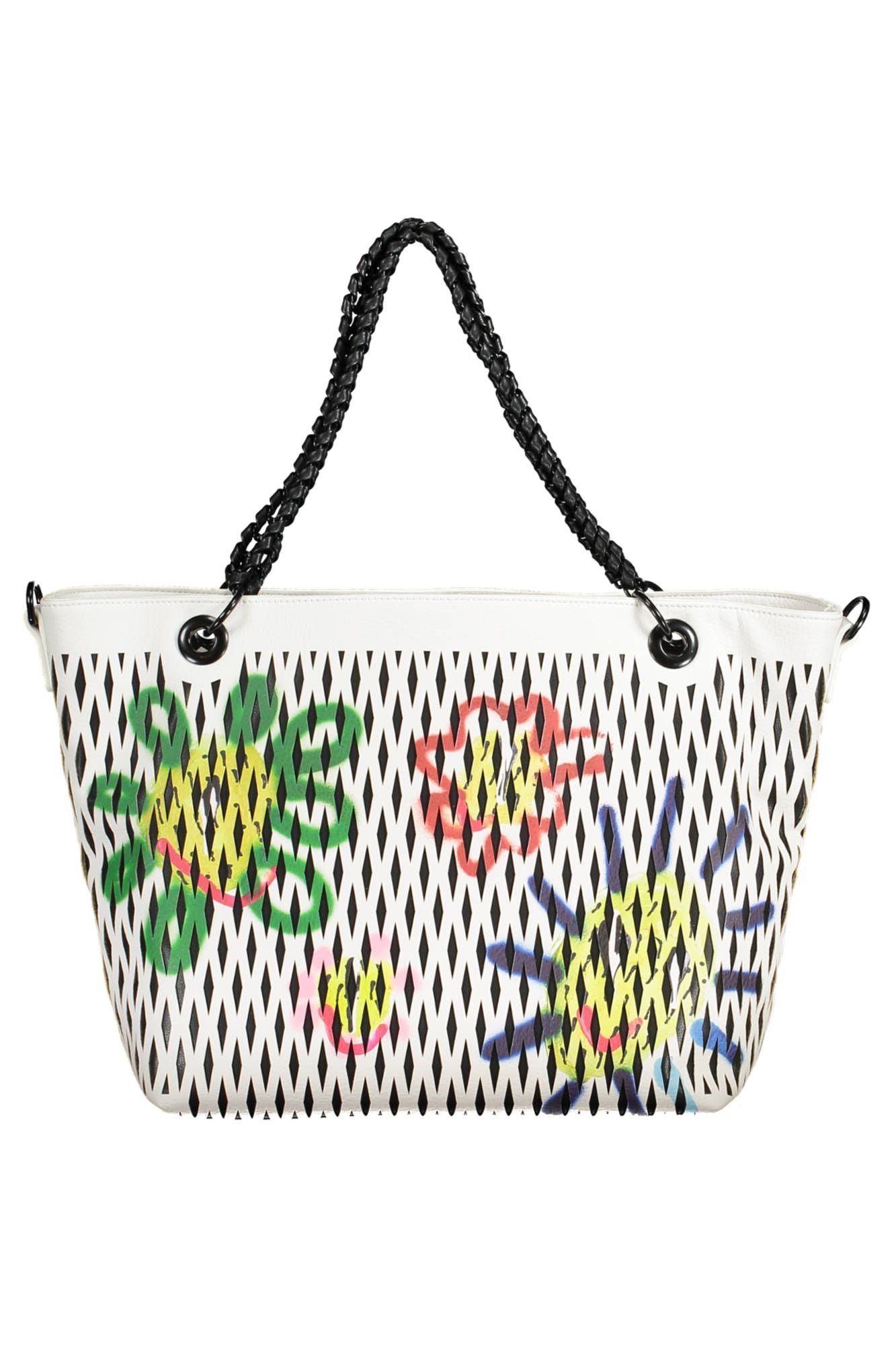 Desigual Chic White Chain-Handle Shoulder Bag - Luksusmuotia Desigual - Tutustu YVES JAVANNI® 