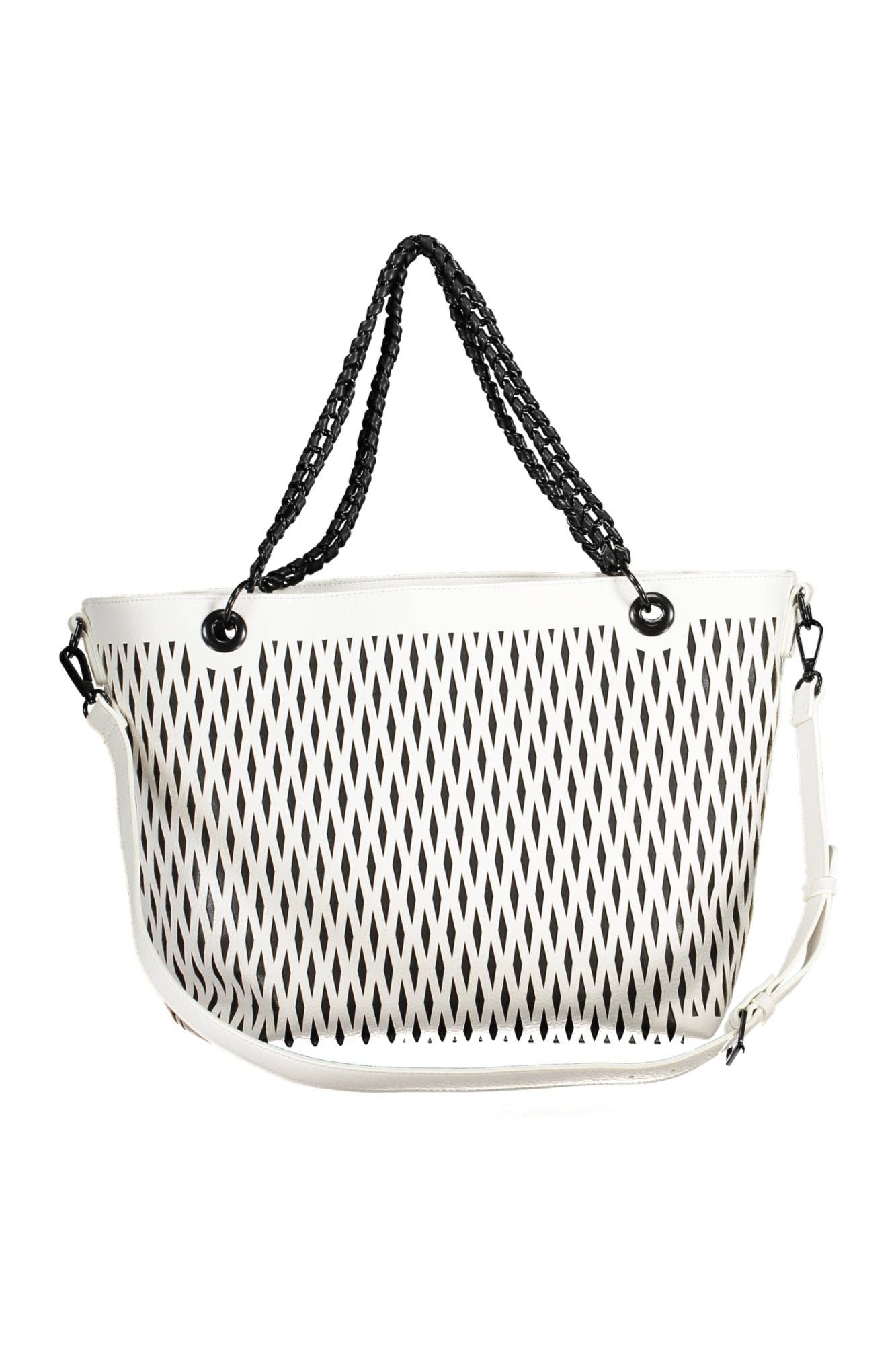 Desigual Chic White Chain-Handle Shoulder Bag - Luksusmuotia Desigual - Tutustu YVES JAVANNI® 