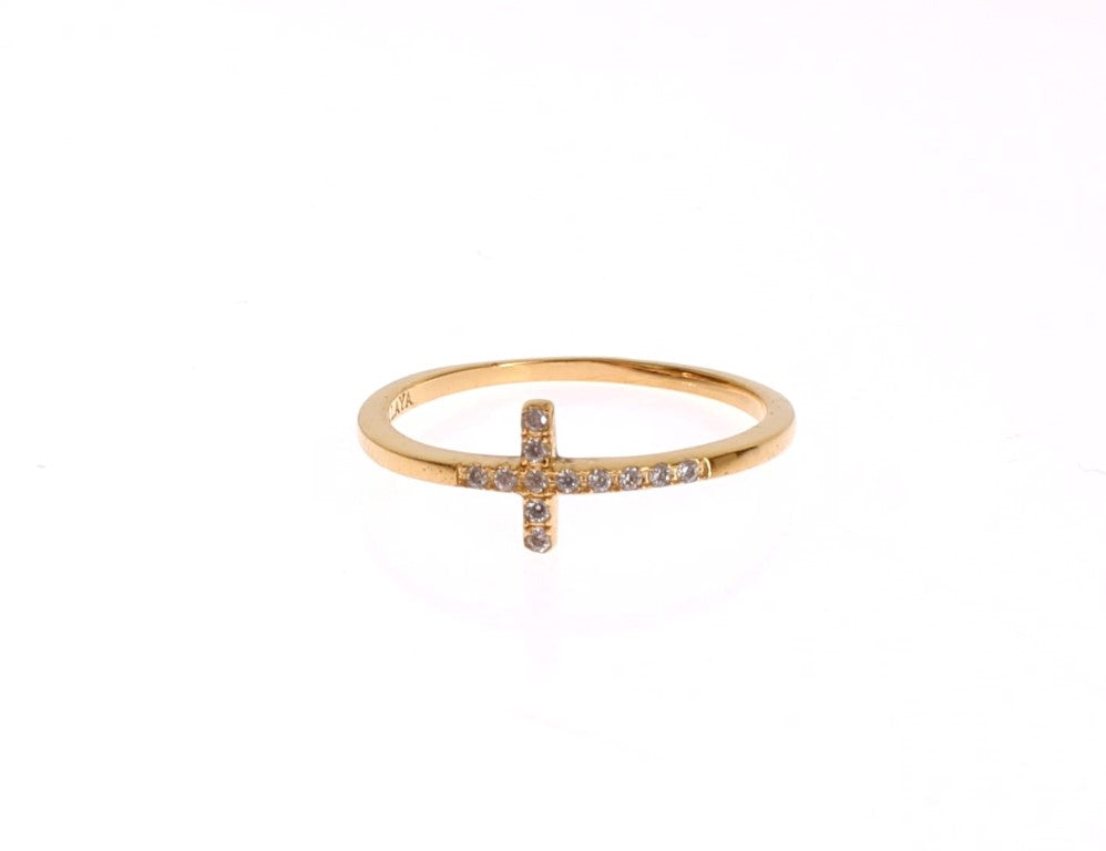 Nialaya Chic Handmade Golden CZ Crystal Ring - Luksusmuotia Nialaya - Tutustu YVES JAVANNI® 