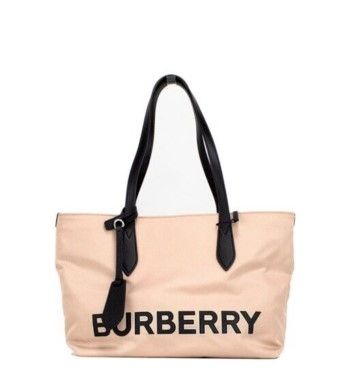 Burberry Small Rose Beige Logo Branded Econyl Nylon Tote Shoulder Handbag Purse - Luksuslaukut ja asusteet Burberry - Tutustu YVES JAVANNI® 