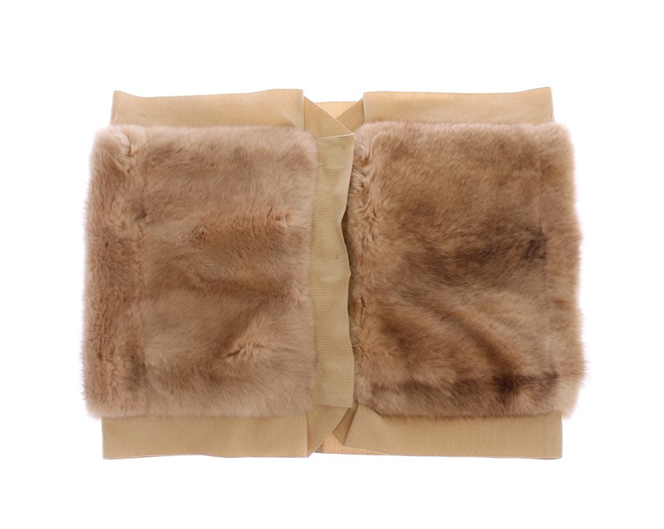 Dolce & Gabbana Exclusive Beige MINK Fur Scarf Wrap - Luksusmuotia Dolce & Gabbana - Tutustu YVES JAVANNI® 