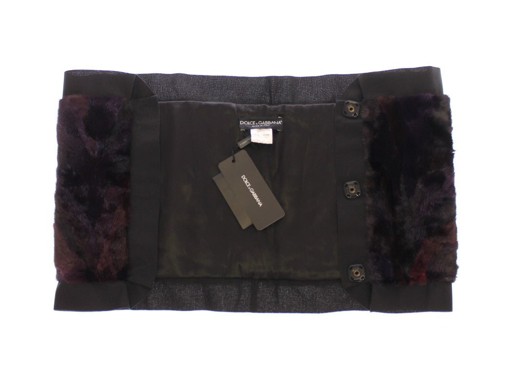 Dolce & Gabbana Exquisite Purple MINK Fur Scarf Wrap - Luksuslaukut ja asusteet Dolce & Gabbana - Tutustu YVES JAVANNI® 