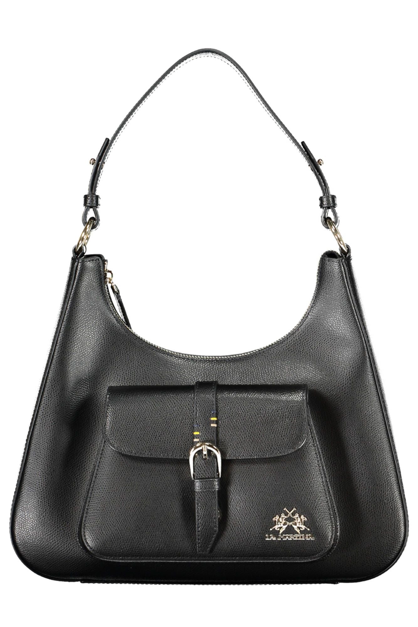 La Martina Elegant Black Leather Shoulder Bag - Luksusmuotia La Martina - Tutustu YVES JAVANNI® 