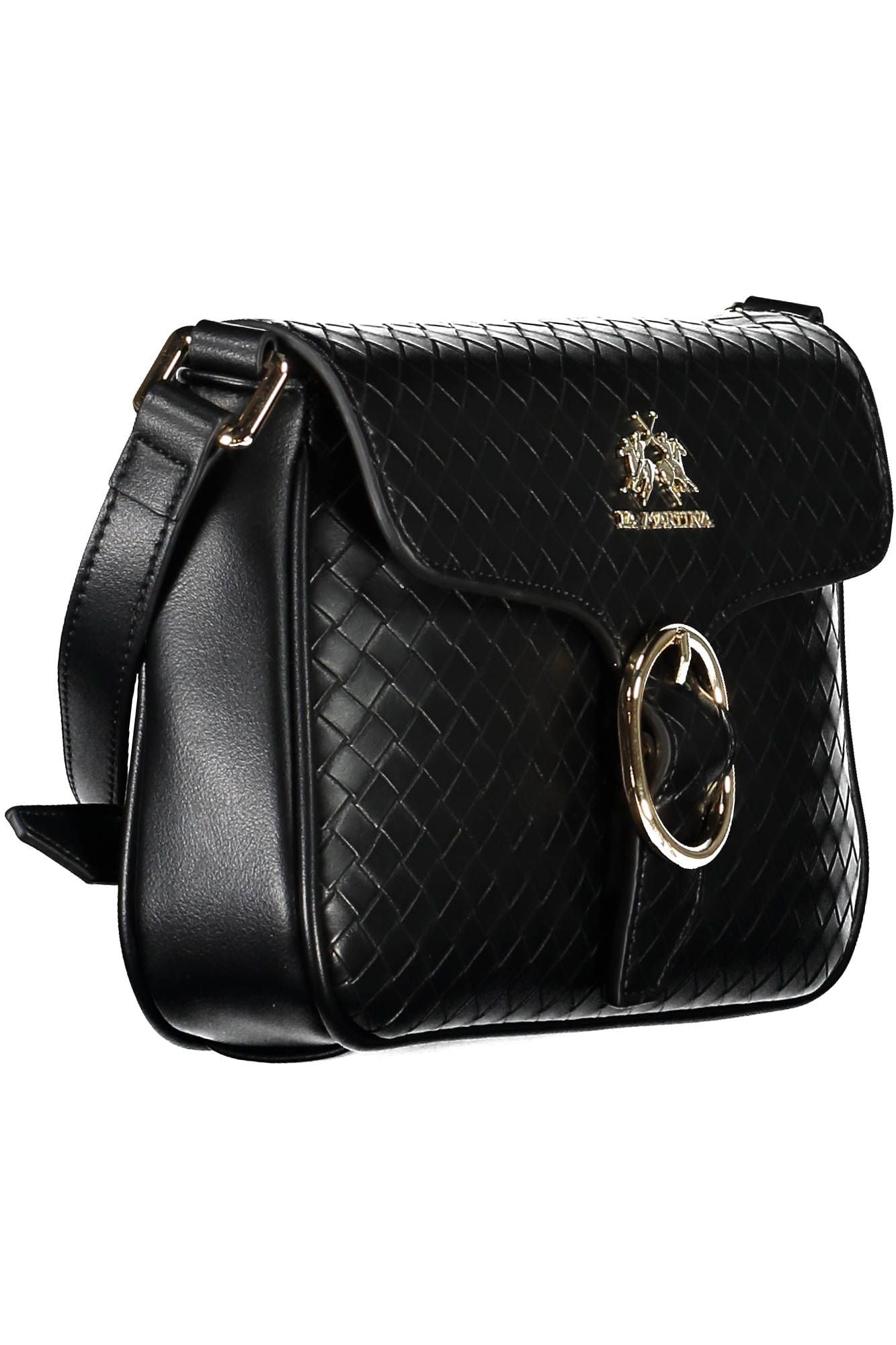 La Martina Elegant Black Shoulder Bag with Contrasting Details - Luksusmuotia La Martina - Tutustu YVES JAVANNI® 