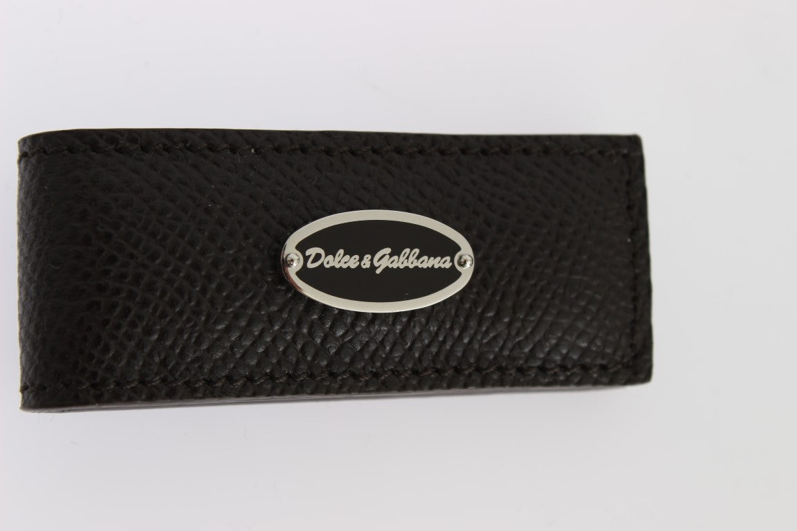 Dolce & Gabbana Elegant Brown Leather Money Clip - Luksusmuotia Dolce & Gabbana - Tutustu YVES JAVANNI® 