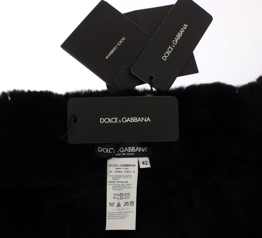 Dolce & Gabbana Elegant Floral Sequined Fur Scarf - Luksuslaukut ja asusteet Dolce & Gabbana - Tutustu YVES JAVANNI® 