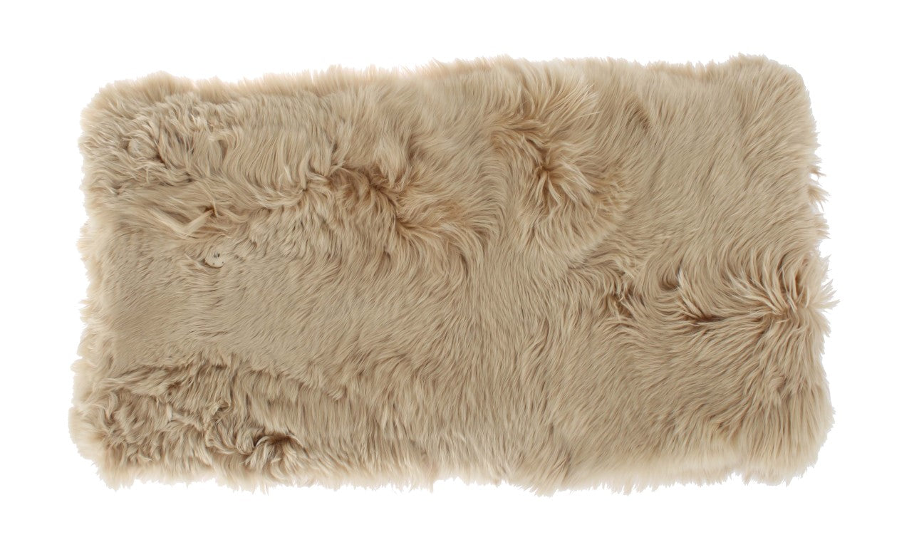 Dolce & Gabbana Elegant Alpaca Fur Shoulder Wrap in Beige - Luksusmuotia Dolce & Gabbana - Tutustu YVES JAVANNI® 