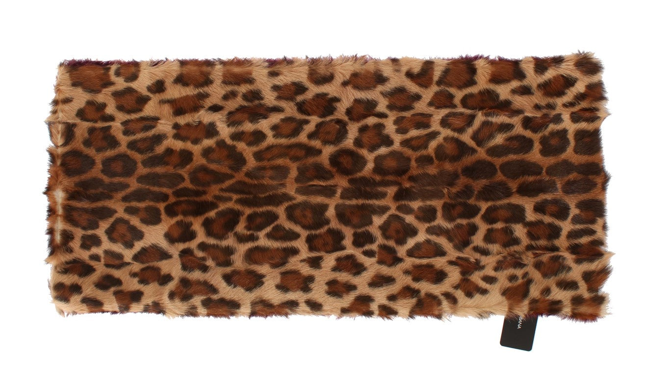 Dolce & Gabbana Exquisite Leopard Print Lambskin Fur Scarf - Luksuslaukut ja asusteet Dolce & Gabbana - Tutustu YVES JAVANNI® 