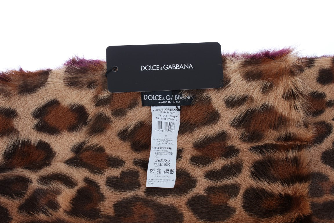 Dolce & Gabbana Exquisite Leopard Print Lambskin Fur Scarf - Luksusmuotia Dolce & Gabbana - Tutustu YVES JAVANNI® 