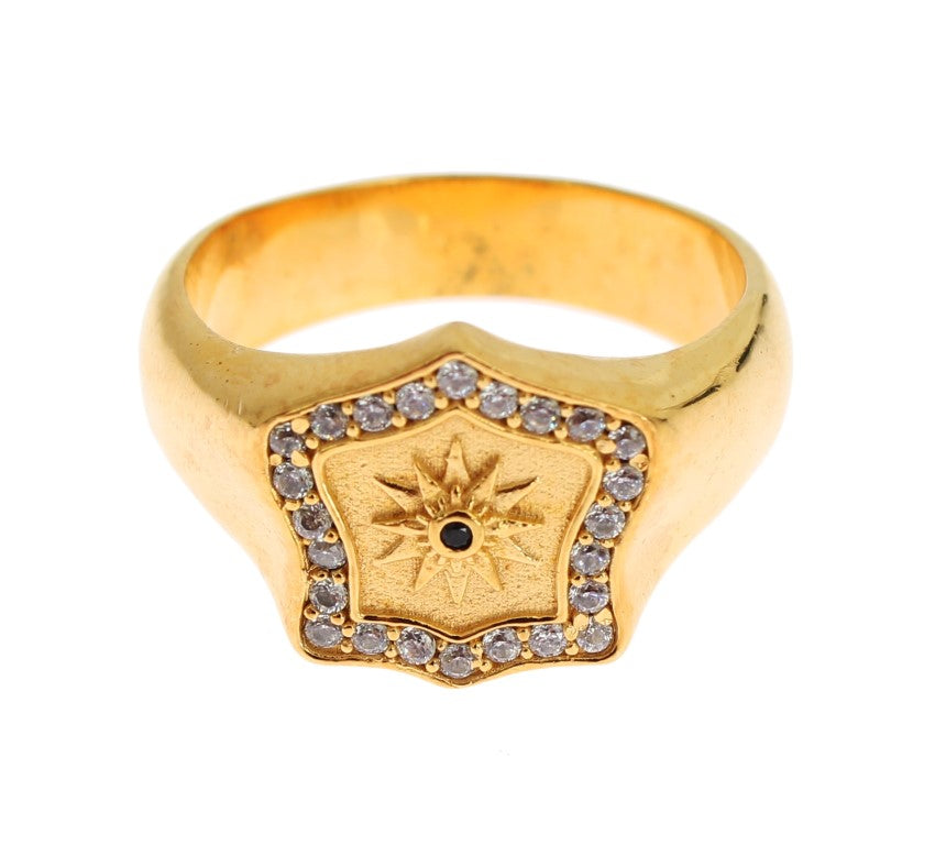 Nialaya Elegant Men's Gold Plated Silver Ring - Luksuslaukut ja asusteet Nialaya - Tutustu YVES JAVANNI® 