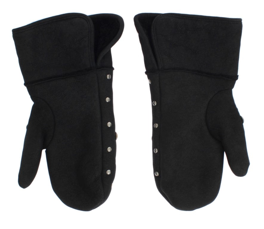 Dolce & Gabbana Elegant Studded Gray Wool Gloves - Luksusmuotia Dolce & Gabbana - Tutustu YVES JAVANNI® 