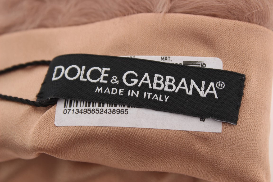 Dolce & Gabbana Elegant Beige Suede Elbow-Length Gloves - Luksusmuotia Dolce & Gabbana - Tutustu YVES JAVANNI® 