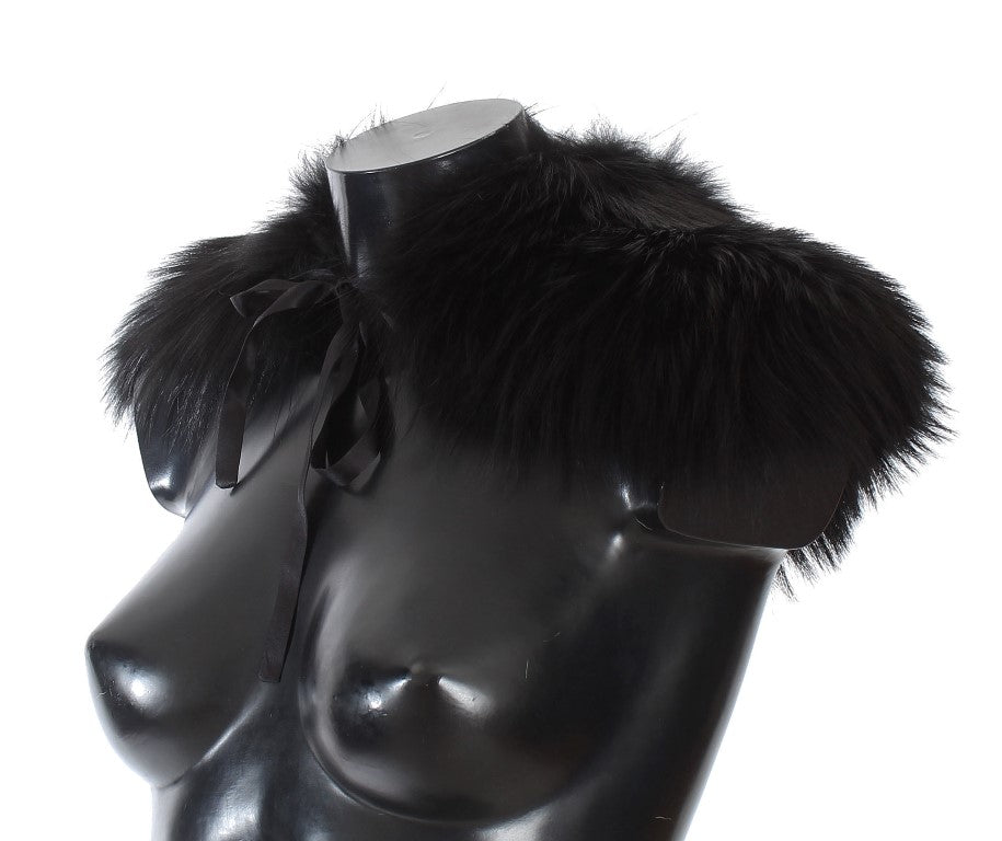 Dolce & Gabbana Black Fox Fur Chic Shoulder Wrap - Luksusmuotia Dolce & Gabbana - Tutustu YVES JAVANNI® 