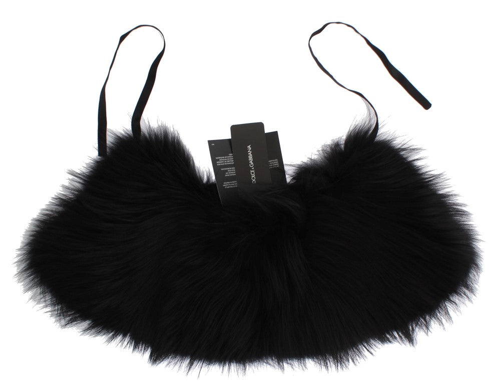 Dolce & Gabbana Black Fox Fur Chic Shoulder Wrap - Luksusmuotia Dolce & Gabbana - Tutustu YVES JAVANNI® 