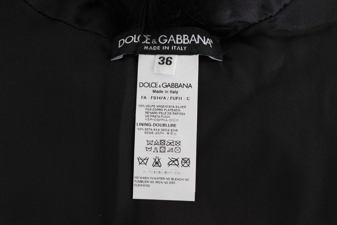 Dolce & Gabbana Black Fox Fur Chic Shoulder Wrap - Luksusmuotia Dolce & Gabbana - Tutustu YVES JAVANNI® 