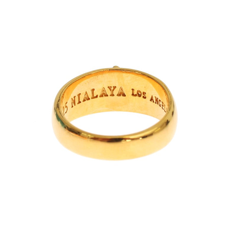 Nialaya Exclusive Gold-Plated Men's Ring - Luksusmuotia Nialaya - Tutustu YVES JAVANNI® 