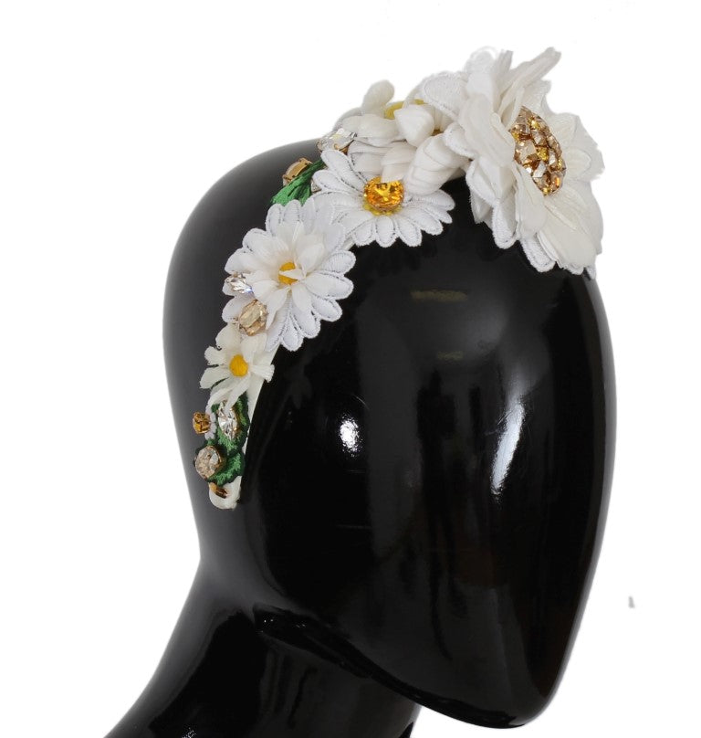 Dolce & Gabbana Sunflower Crystal Luxury Headband - Luksuslaukut ja asusteet Dolce & Gabbana - Tutustu YVES JAVANNI® 