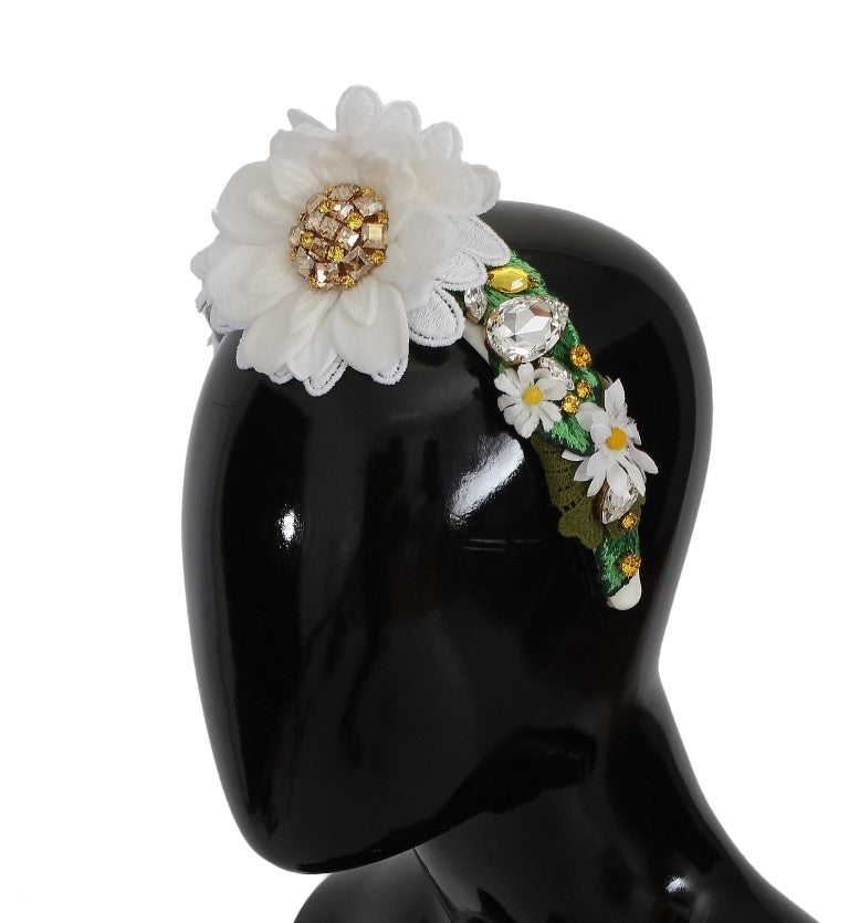 Dolce & Gabbana Sunflower Crystal Luxury Headband - Luksuslaukut ja asusteet Dolce & Gabbana - Tutustu YVES JAVANNI® 