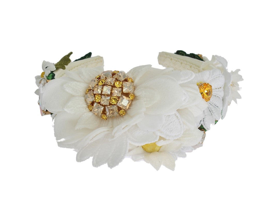 Dolce & Gabbana Sunflower Crystal Luxury Headband - Luksuslaukut ja asusteet Dolce & Gabbana - Tutustu YVES JAVANNI® 