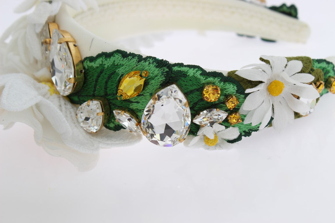 Dolce & Gabbana Sunflower Crystal Luxury Headband - Luksuslaukut ja asusteet Dolce & Gabbana - Tutustu YVES JAVANNI® 