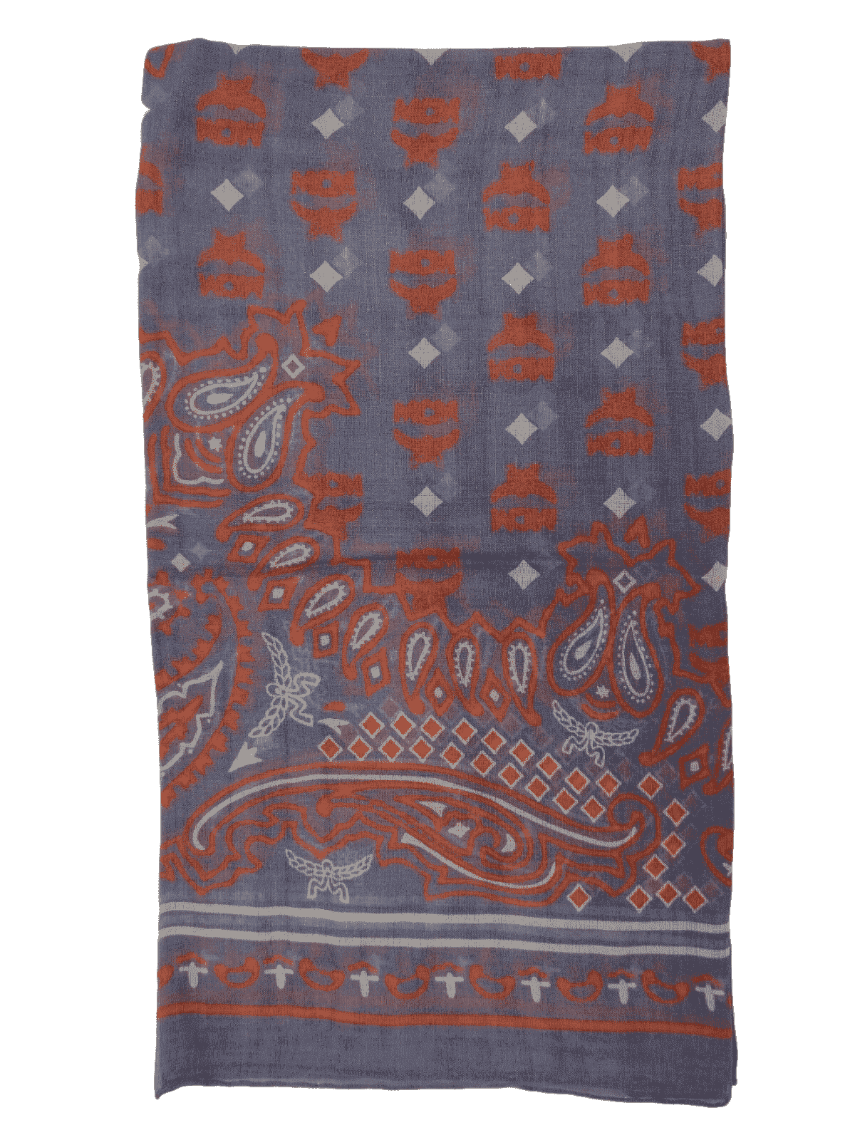 MCM Stonewash Modal Silk Paisley Print Jacquard Scarf - Luksusmuotia MCM - Tutustu YVES JAVANNI® 