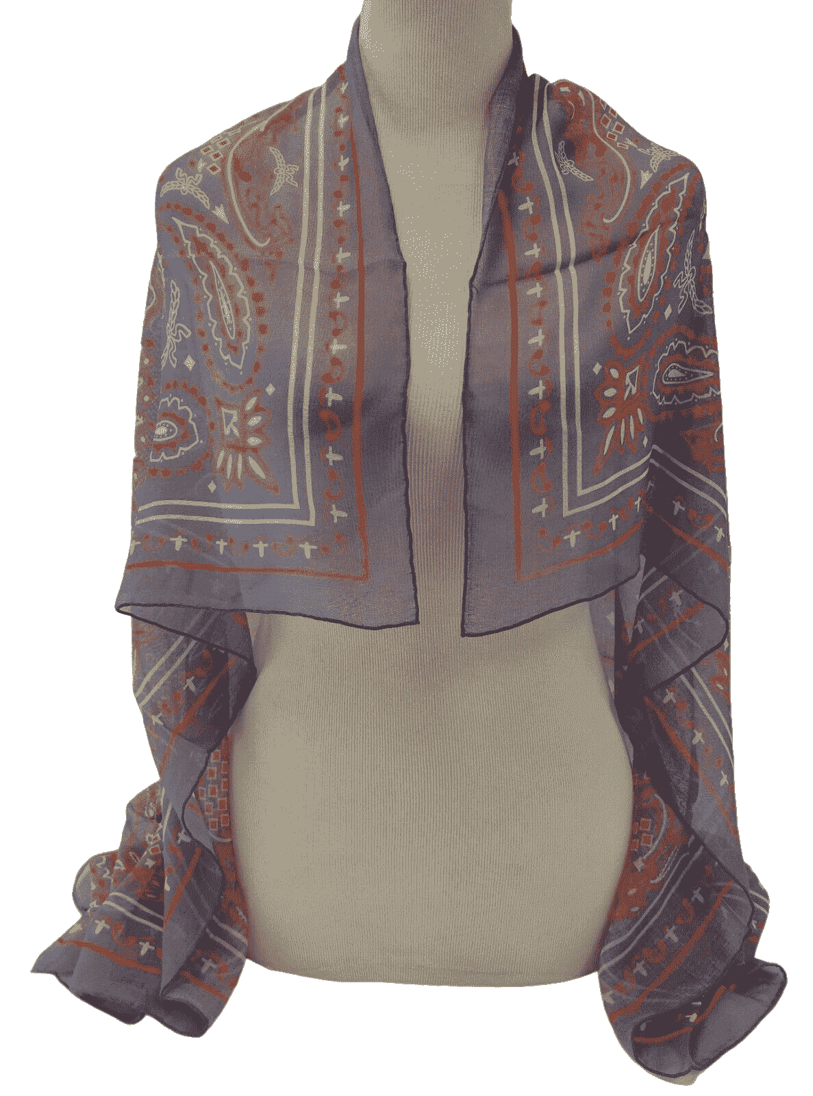 MCM Stonewash Modal Silk Paisley Print Jacquard Scarf - Luksusmuotia MCM - Tutustu YVES JAVANNI® 