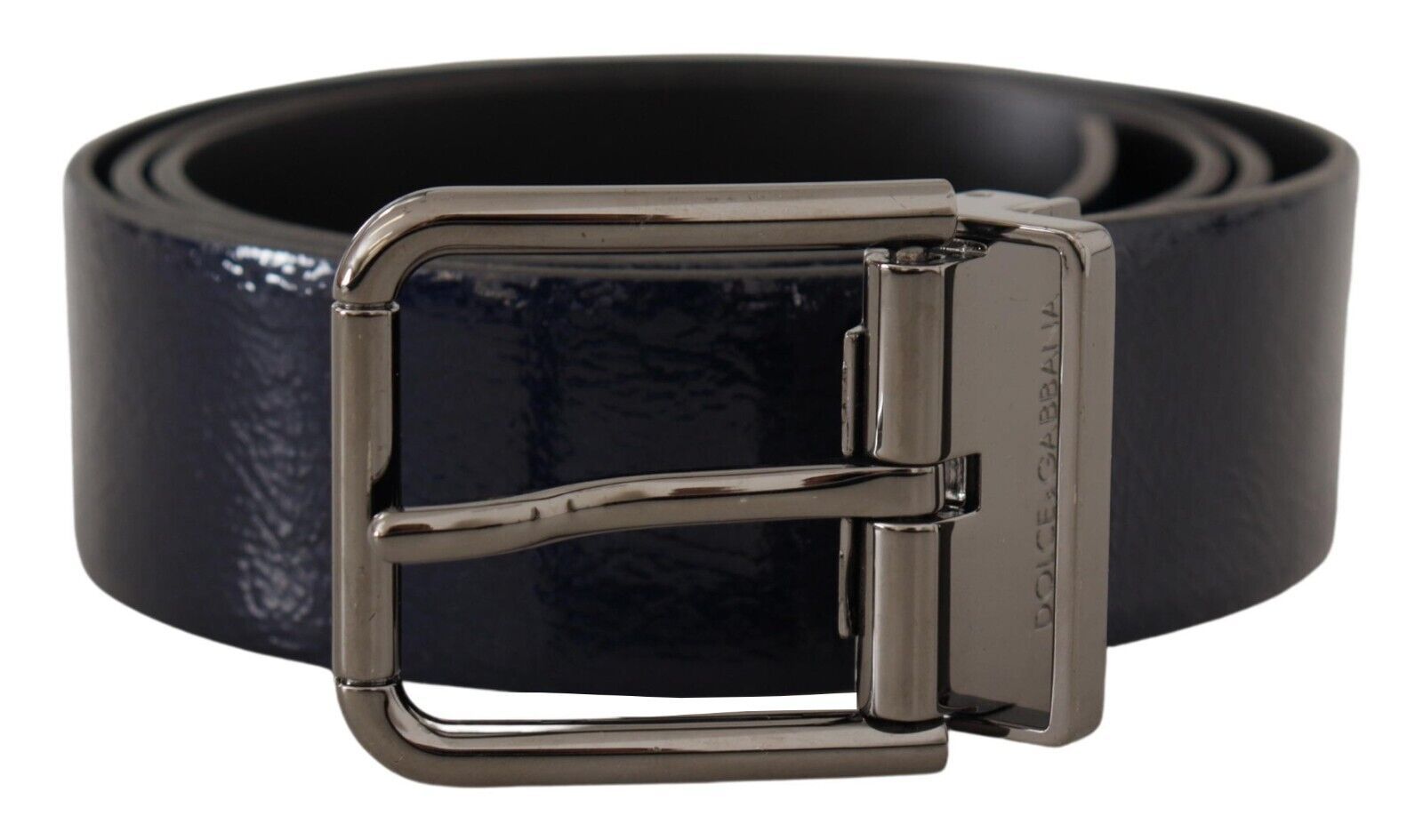 Dolce & Gabbana Elegant Blue Leather Belt with Silver Buckle - Luksusmuotia Dolce & Gabbana - Tutustu YVES JAVANNI® 