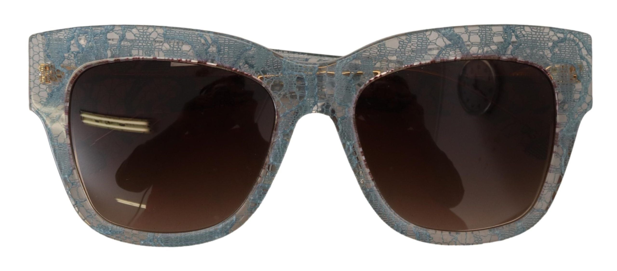 Dolce & Gabbana Elegant Lace Detail Blue Sunglasses - Luksuslaukut ja asusteet Dolce & Gabbana - Tutustu YVES JAVANNI® 