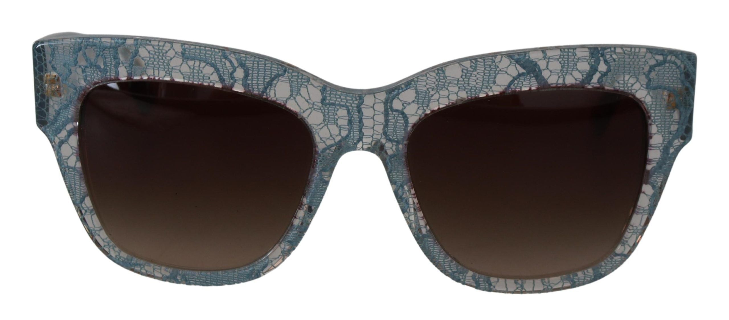 Dolce & Gabbana Elegant Lace Detail Blue Sunglasses - Luksuslaukut ja asusteet Dolce & Gabbana - Tutustu YVES JAVANNI® 