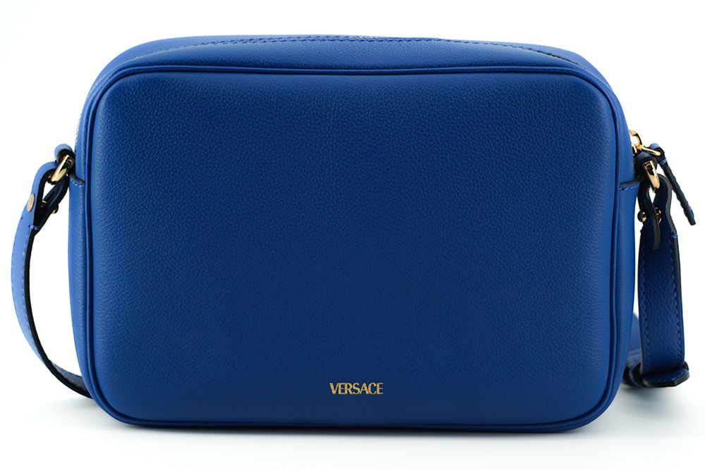 Versace Elegant Blue Calf Leather Camera Case Bag - Luksuslaukut ja asusteet Versace - Tutustu YVES JAVANNI® 