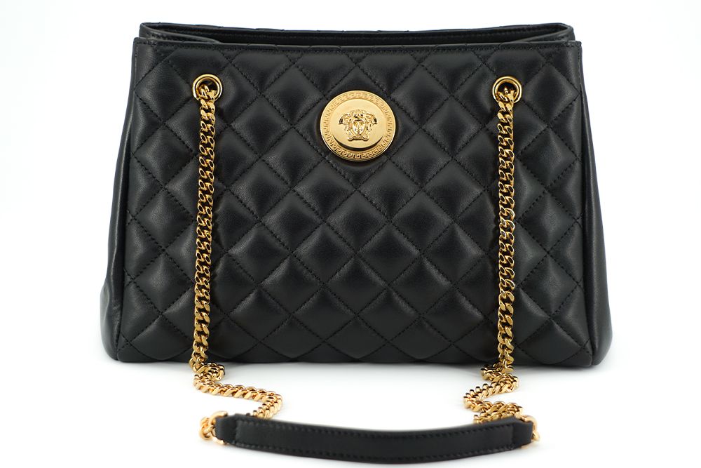 Versace Elegant Quilted Nappa Leather Tote Bag - Luksuslaukut ja asusteet Versace - Tutustu YVES JAVANNI® 