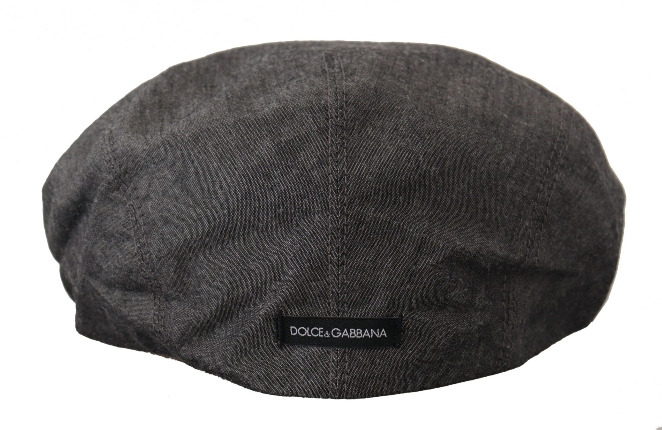 Dolce & Gabbana Elegant Gray Newsboy Hat - Luksusmuotia Dolce & Gabbana - Tutustu YVES JAVANNI® 