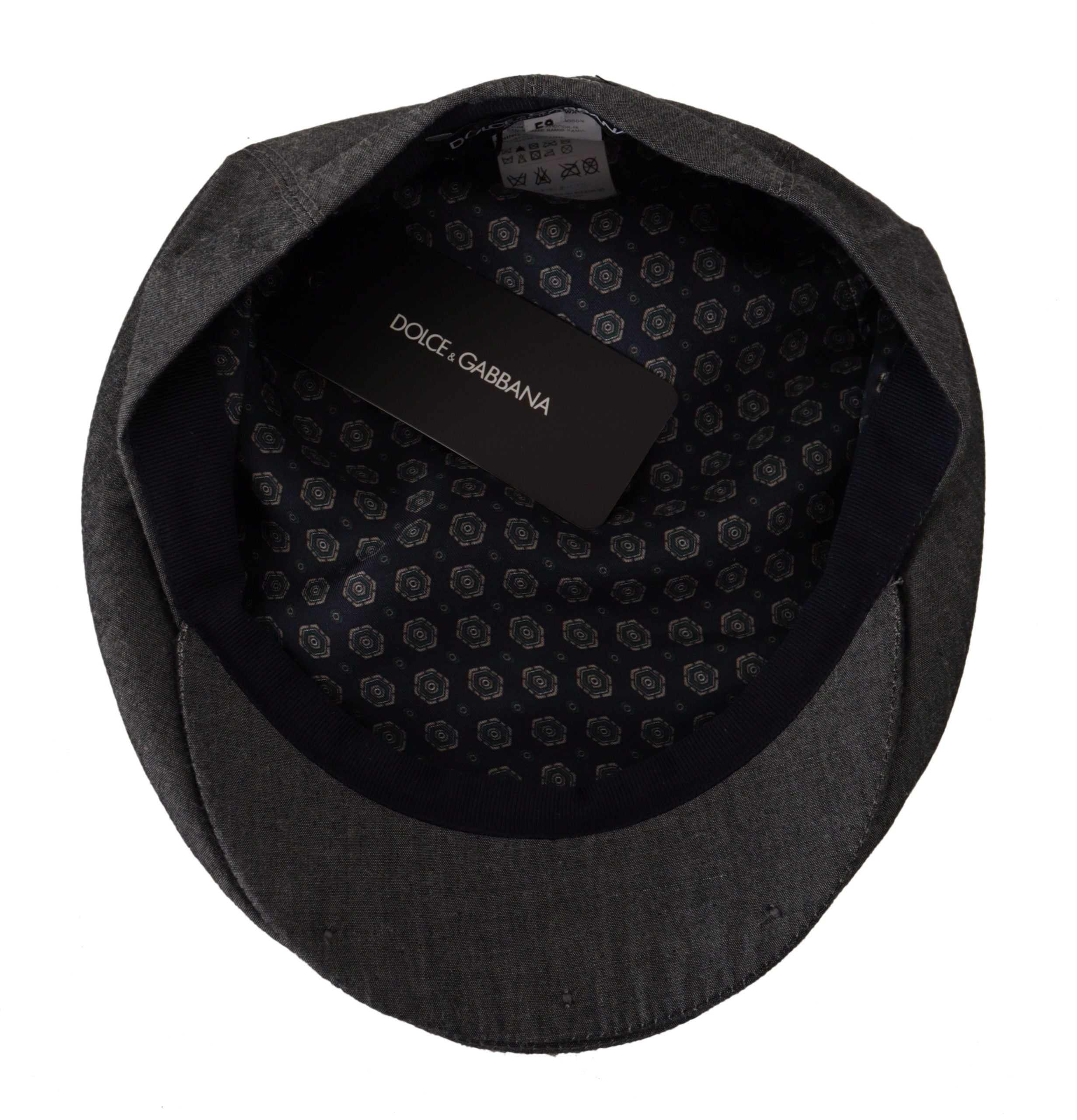 Dolce & Gabbana Elegant Gray Newsboy Hat - Luksusmuotia Dolce & Gabbana - Tutustu YVES JAVANNI® 