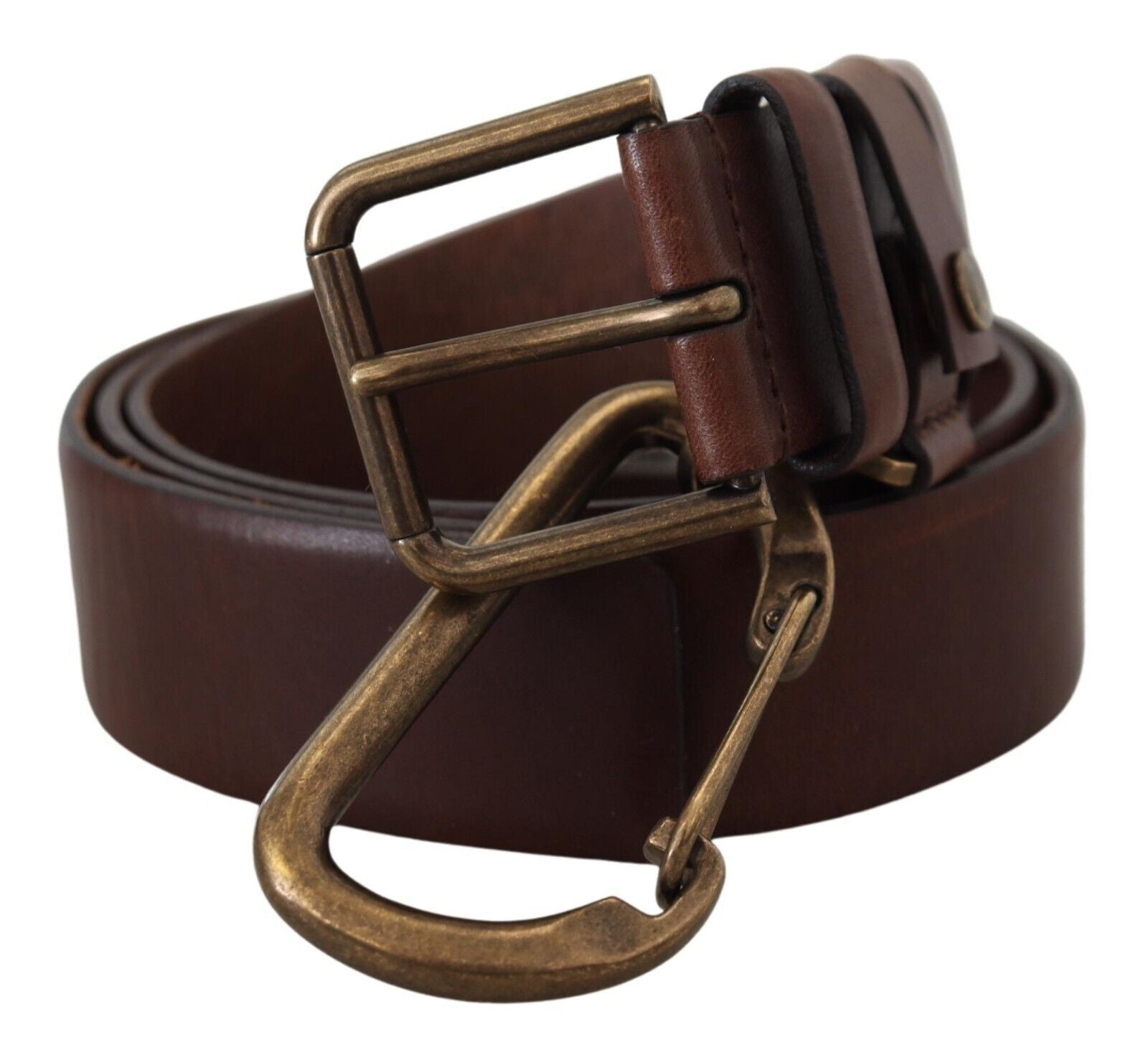 Dolce & Gabbana Elegant Brown Leather Belt with Metal Buckle - Luksusmuotia Dolce & Gabbana - Tutustu YVES JAVANNI® 