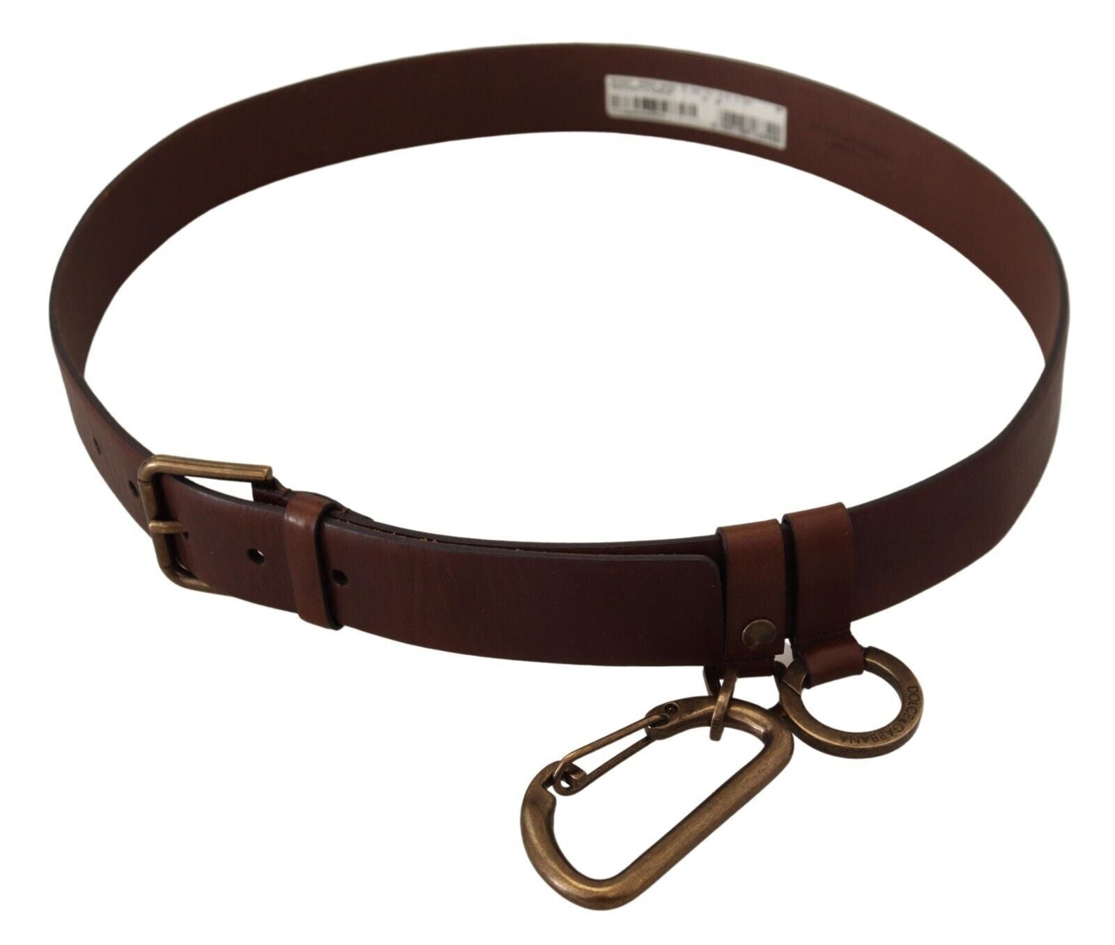 Dolce & Gabbana Elegant Brown Leather Belt with Metal Buckle - Luksusmuotia Dolce & Gabbana - Tutustu YVES JAVANNI® 