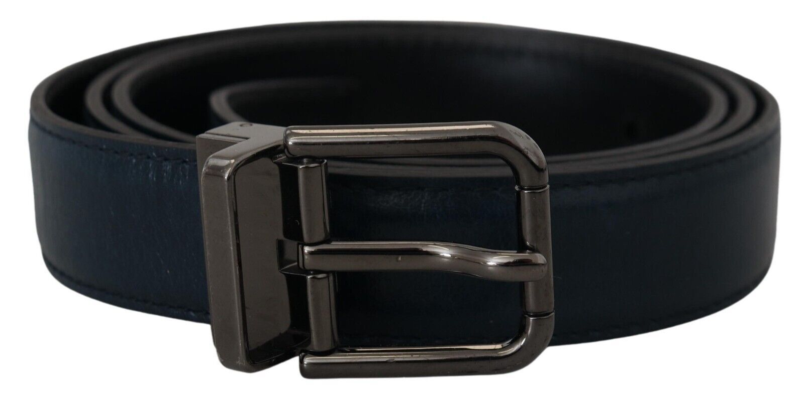 Dolce & Gabbana Elegant Dark Blue Leather Belt - Luksusmuotia Dolce & Gabbana - Tutustu YVES JAVANNI® 