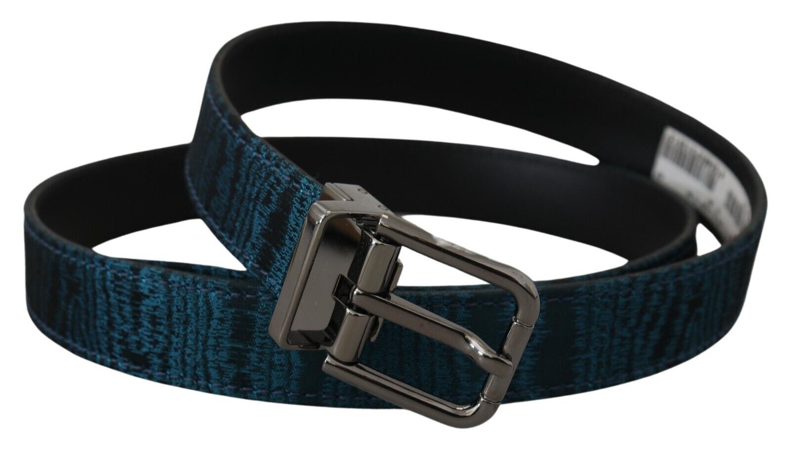 Dolce & Gabbana Elegant Blue Jacquard Designer Belt - Luksusmuotia Dolce & Gabbana - Tutustu YVES JAVANNI® 