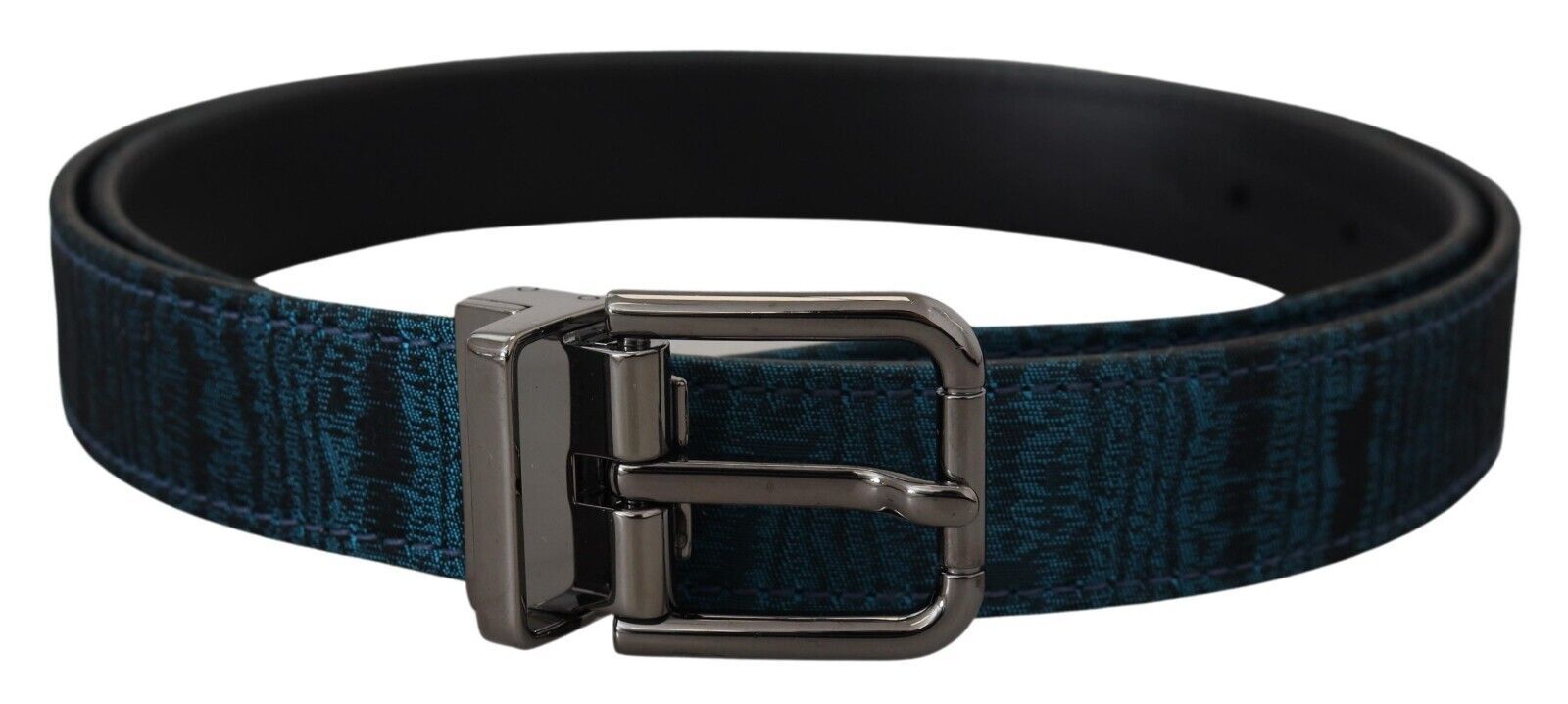 Dolce & Gabbana Elegant Blue Jacquard Designer Belt - Luksusmuotia Dolce & Gabbana - Tutustu YVES JAVANNI® 