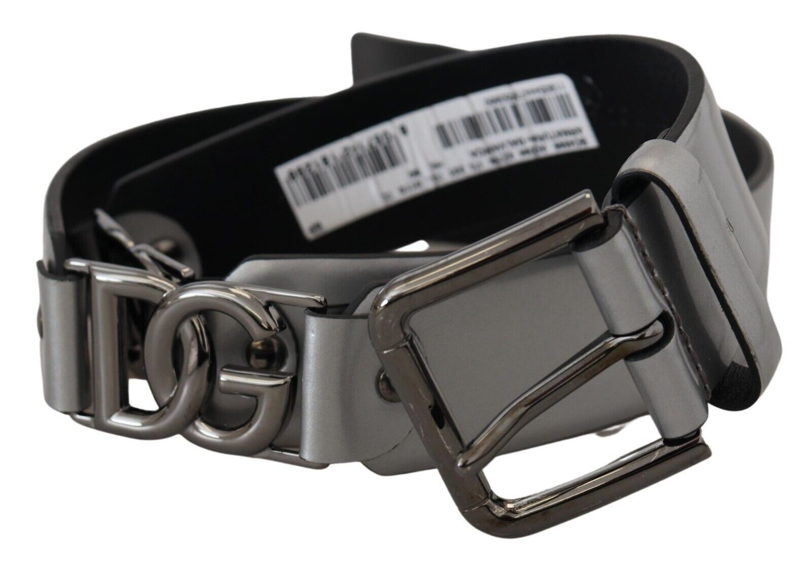 Dolce & Gabbana Chic Silver Leather Belt with Metal Buckle - Luksusmuotia Dolce & Gabbana - Tutustu YVES JAVANNI® 