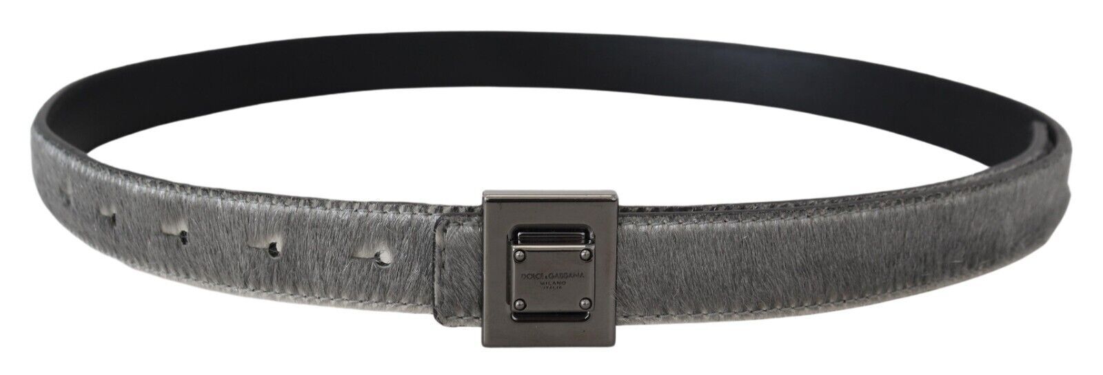 Dolce & Gabbana Elegant Silver Leather Designer Belt - Luksusmuotia Dolce & Gabbana - Tutustu YVES JAVANNI® 