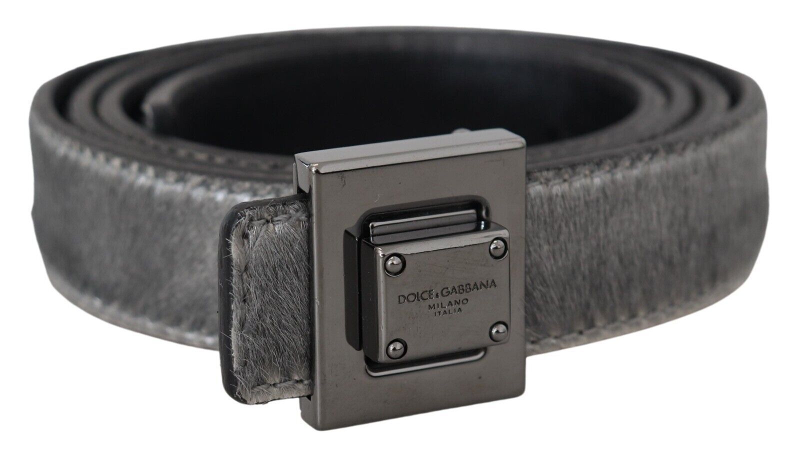 Dolce & Gabbana Elegant Silver Leather Designer Belt - Luksusmuotia Dolce & Gabbana - Tutustu YVES JAVANNI® 